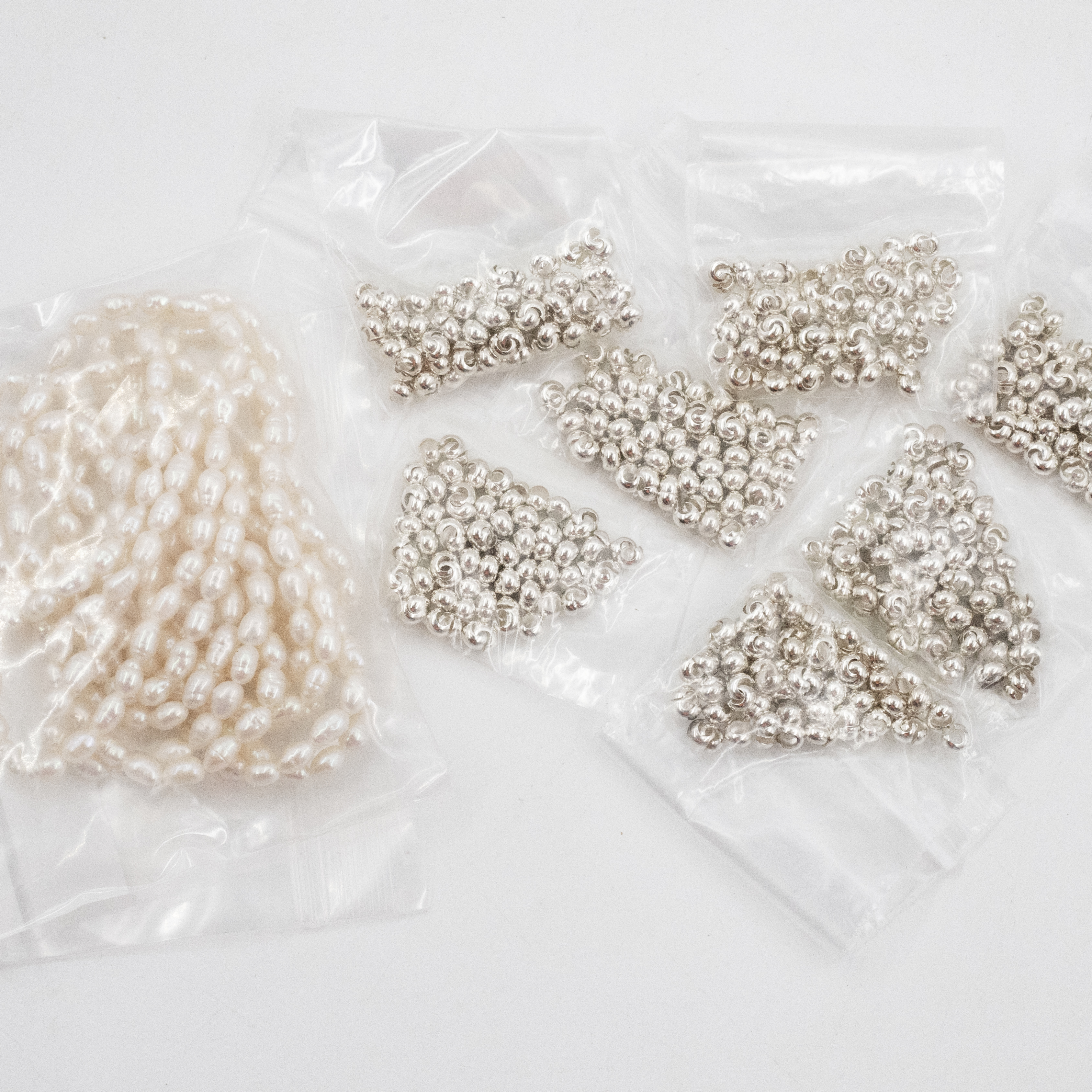 308 · Mix Lot of Silver Beads & Pearls