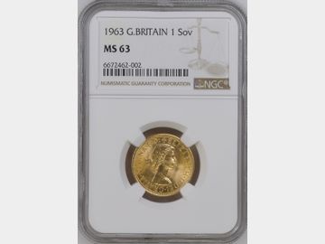 1963 PRE-DECIMAL GOLD SOVEREIGN MS63