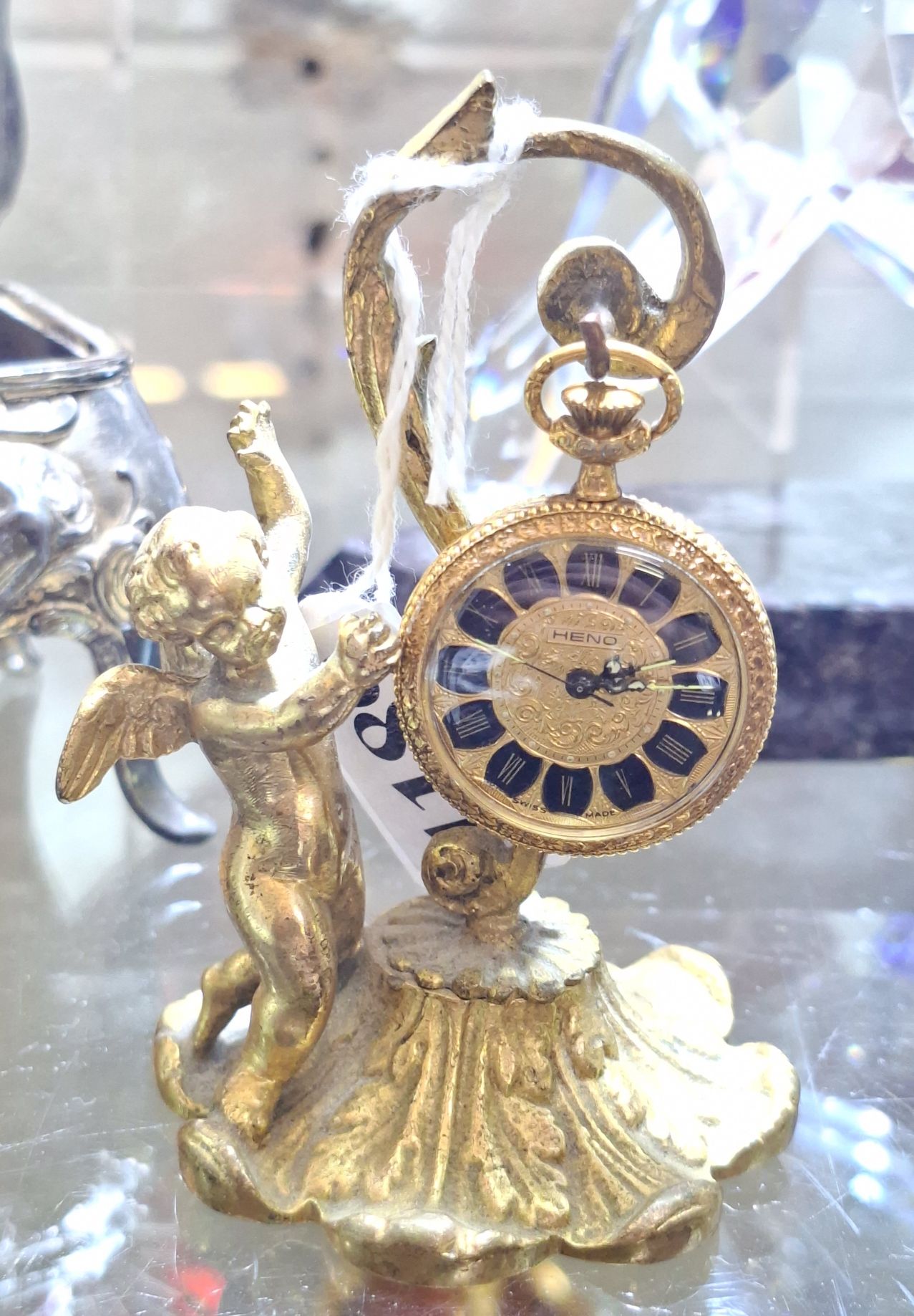 Halcyon Days Cherub Watch Stand And Watch