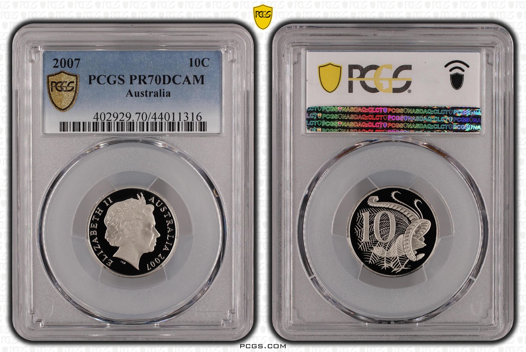 Ten Cent, 2007, Pcgs Pr70dcam
