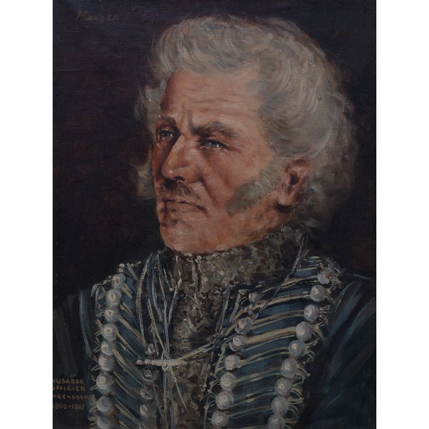 Artysta nieokreślony | Portret oficera huzarów pruskich, l. 1800-1807