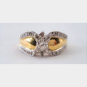 0.64CTS DIAMONDS COLOUR J/K/L CLARITY SI 18CT YELLOW GOLD WEDDING RING - 51611/174