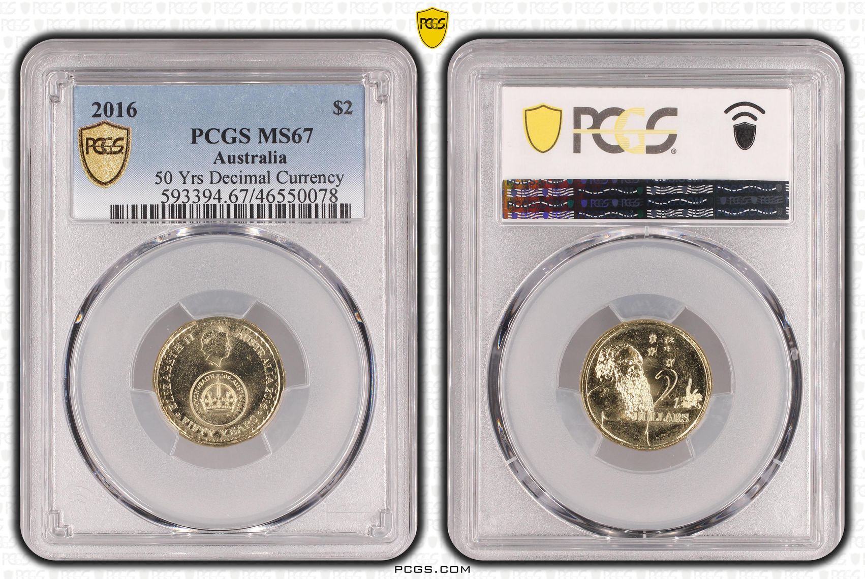 50 Yrs Decimal Currency, Two Dollar, 2016, PCGS MS67