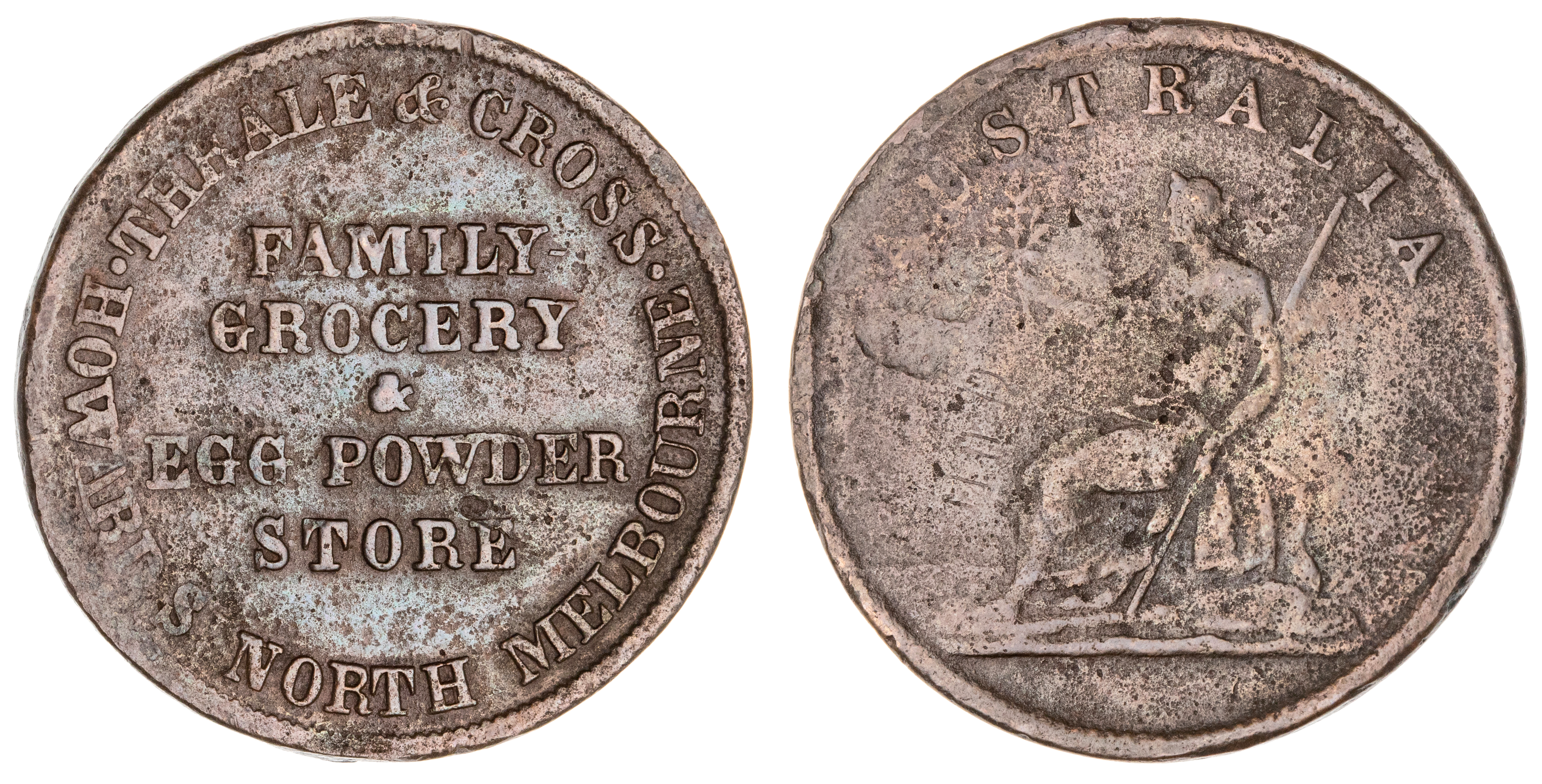 North Melbourne, Victoria, Thrale & Cross, Halfpenny, VG