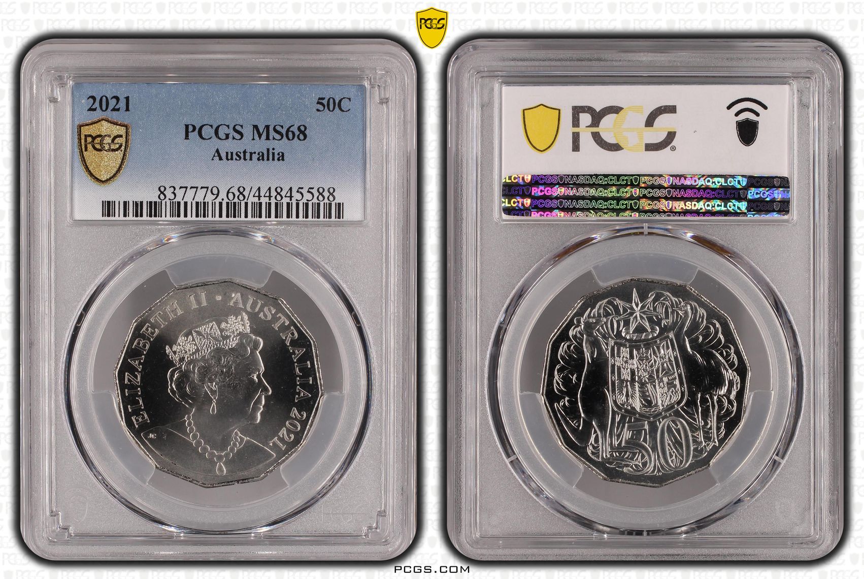 Elizabeth II, Fifty Cent, 2021, PCGS MS 68