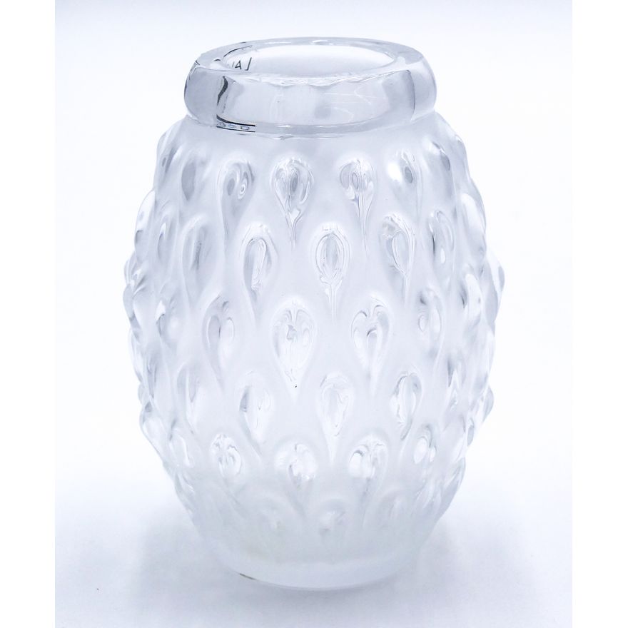 Lalique Figuera Small Crystal Vase 5''