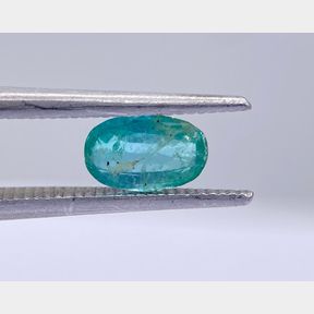 0.623CT OVAL CUT EMERALD .LIGHT MODERATE GREEN-BLUE IN COLOR.EGL CERTIFIED - 50692/279
