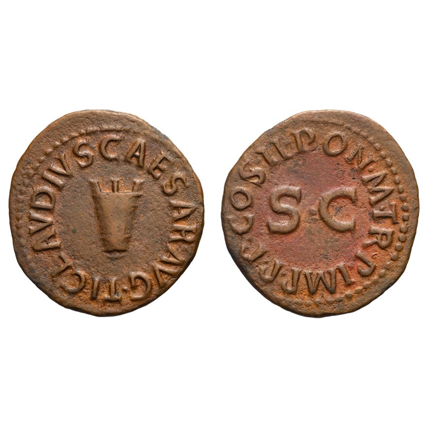 Roman Empire, Claudius I, Quadrans,  gVF