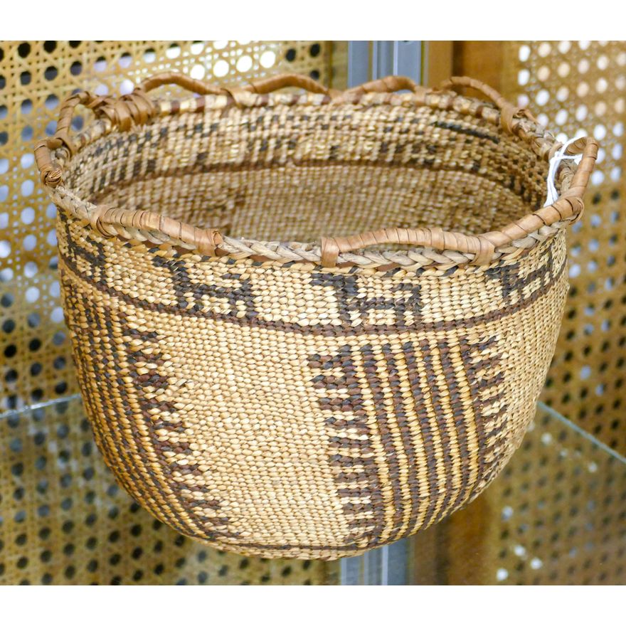 Old Skokomish Pictorial Indian Berry Basket 6.5''x9''