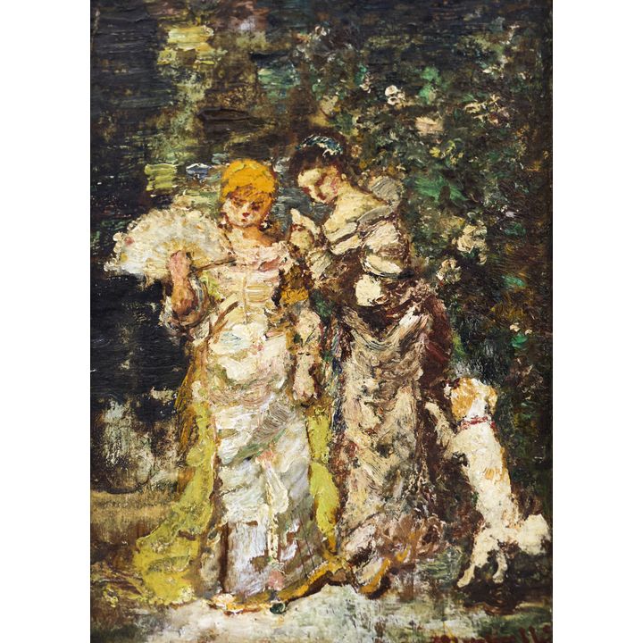 Adolphe Monticelli ''Rendezvous'' Oil