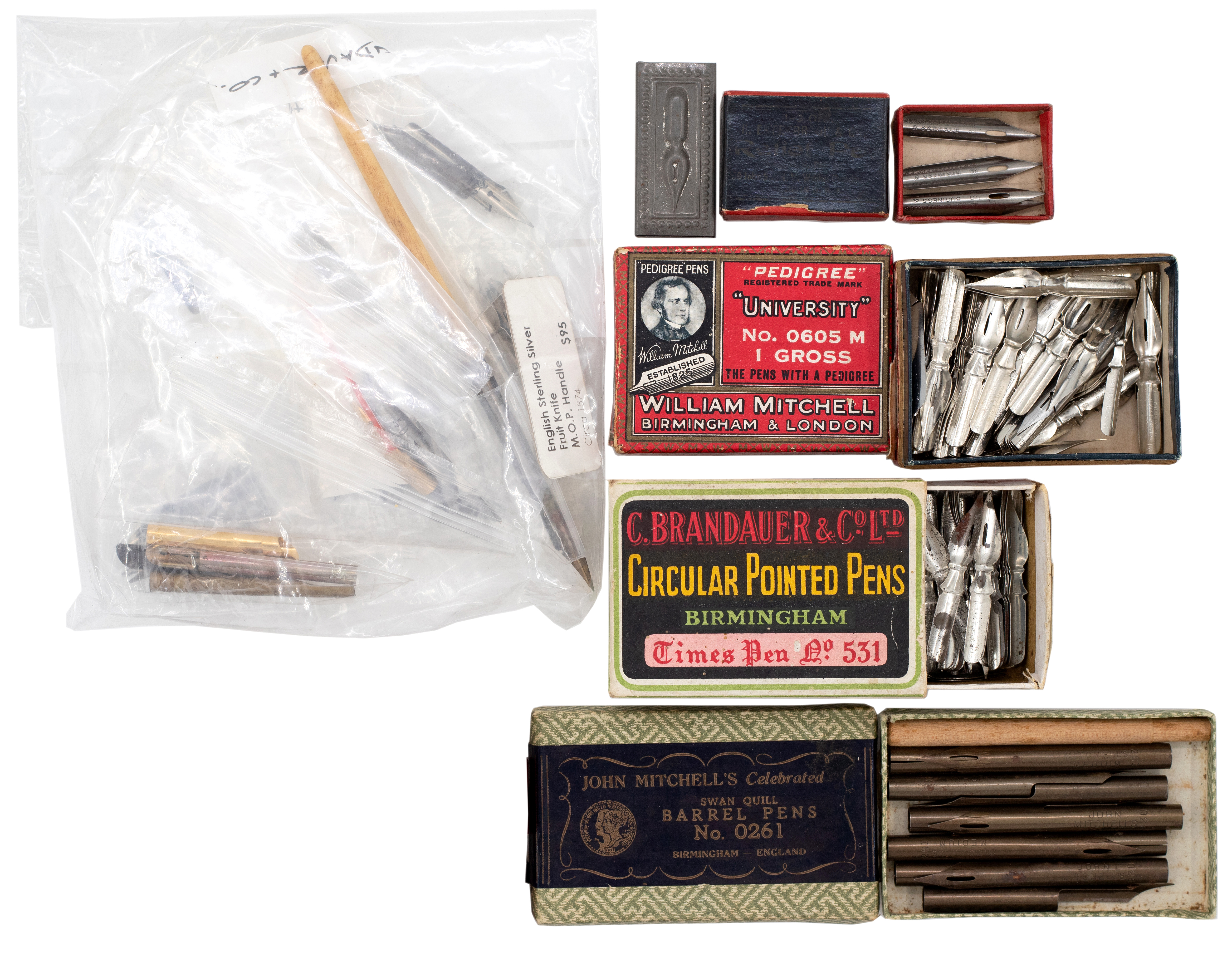 Great Britain, Pens and Writing Memorabilia, Collection of Nibs, 1870 - 1920, VGC
