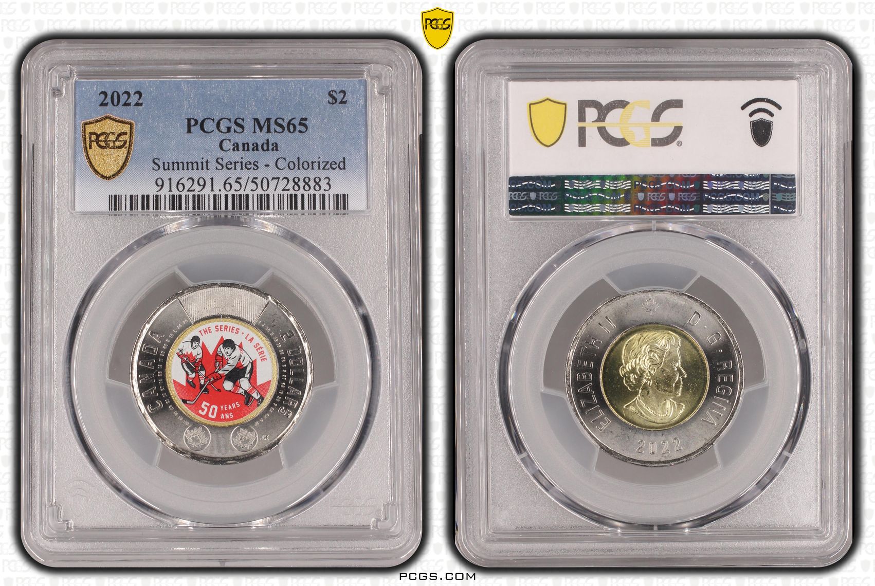 Canada, Summit Series - Colorized, Two Dollar, 2022, PCGS MS65