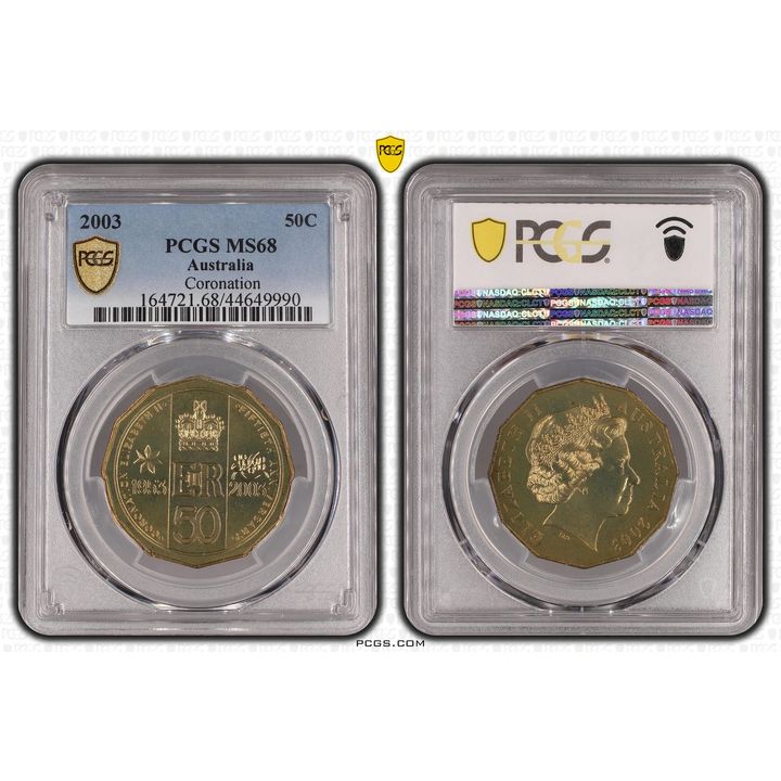 Coronation, Fifty Cent, 2003, PCGS MS68