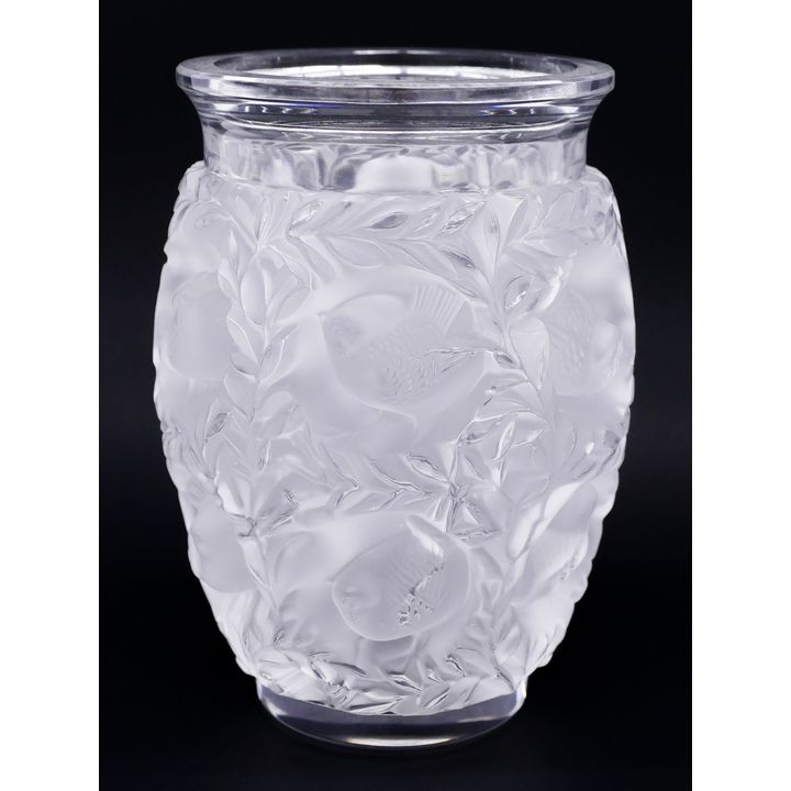 Lalique ''Bagatelle'' Crystal Bird Vase 6.75''