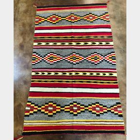 Vintage Navajo Rug with a Nice Color Pattern