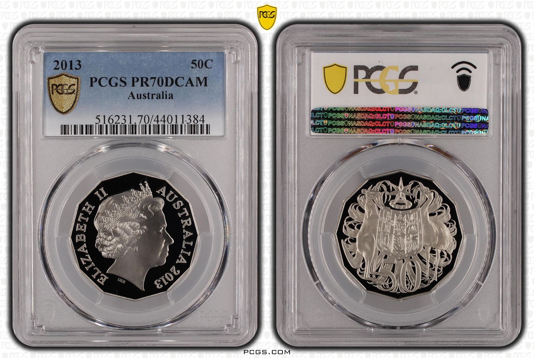 2013 Australian Fifty Cent, 50c Proof PCGS - PR70DCAM POP 59/0 -384