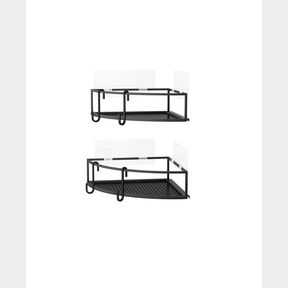 UMBRA CUBIKO CORNER BINS, SET OF 2 - BLACK