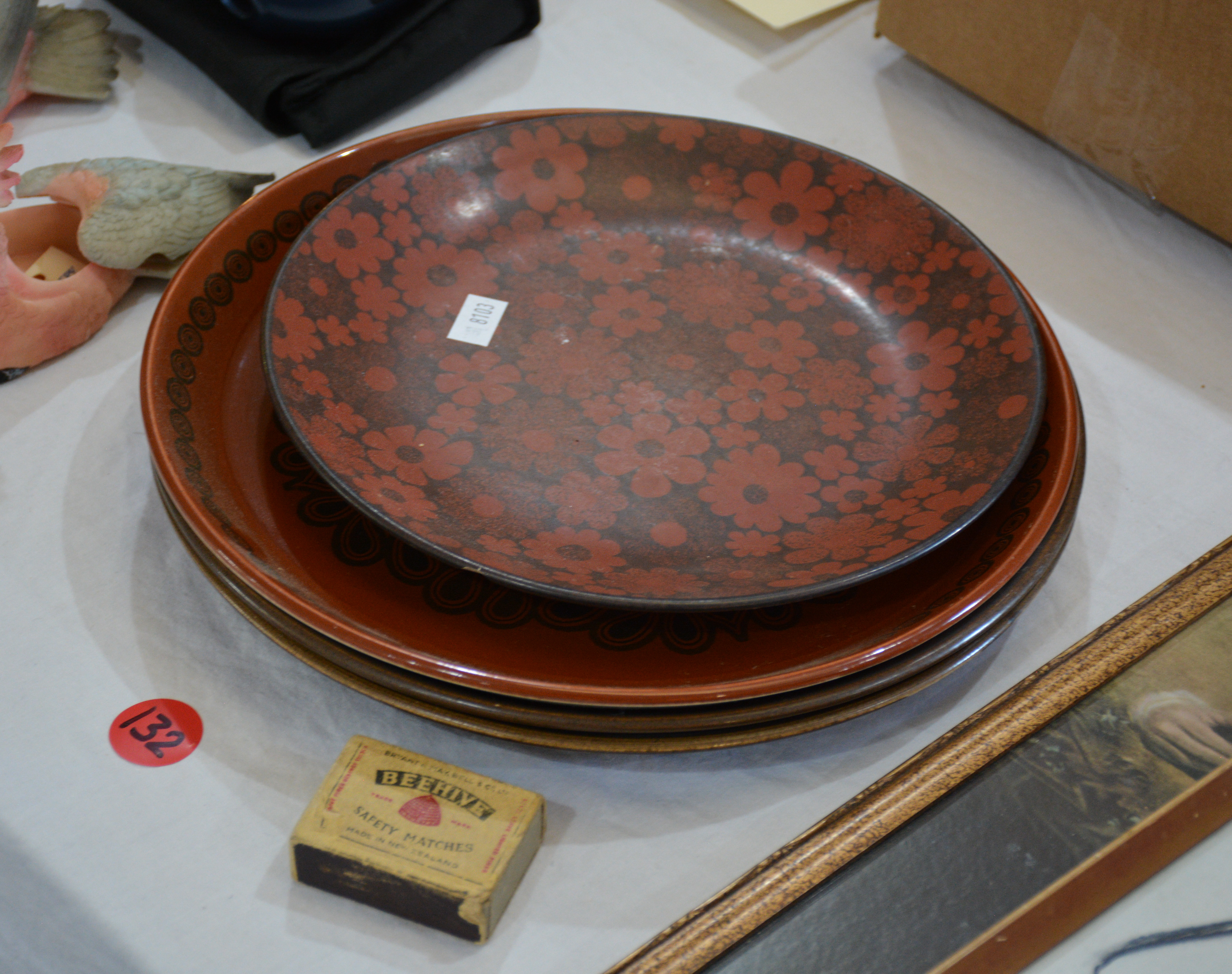 Crown Lynn Plates etc x 4 — sold at auction in New Zealand for $15