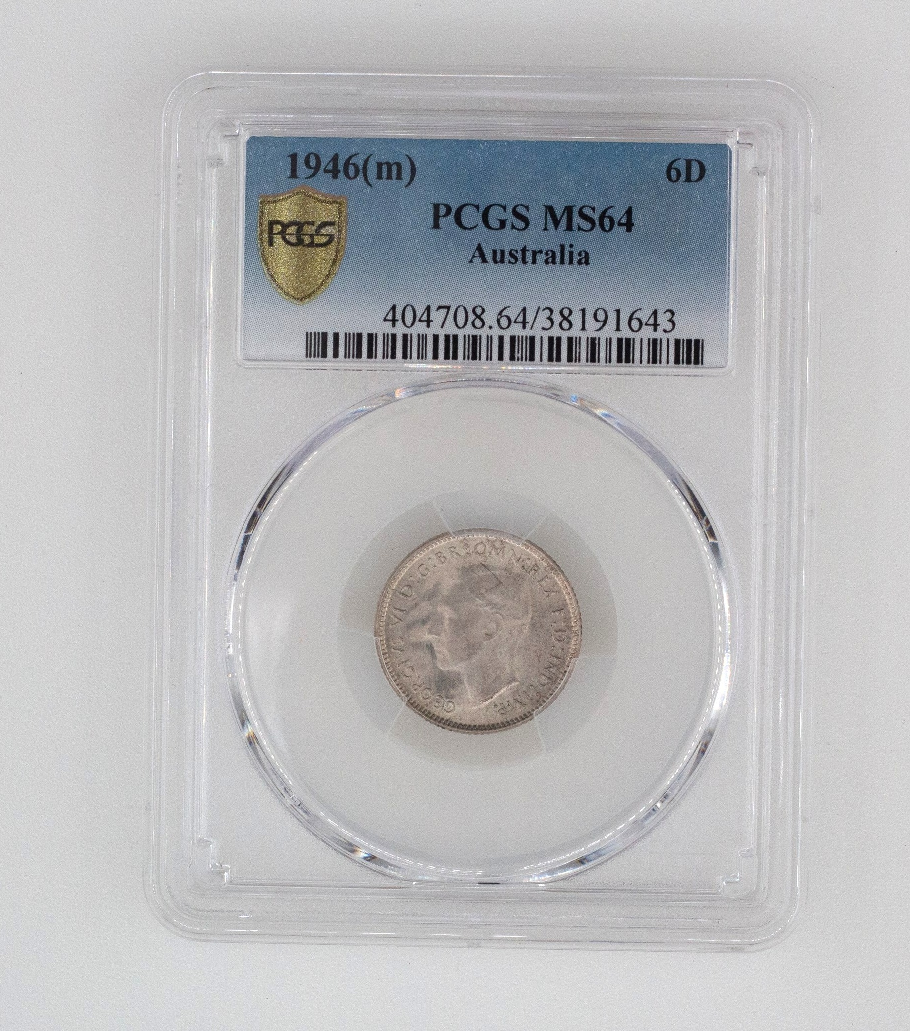 George VI, Sixpence, MS64 , 1946-M