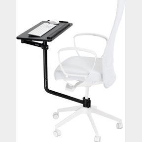 VIVO OFFICE CHAIR MOUNTED 66CM X 30CM KEYBOARD AND MOUSE TRAY, ERGONOMIC TILT, FULL MOTION 360 DEGREE ROTATION, BLACK, MOUNT-KB08C