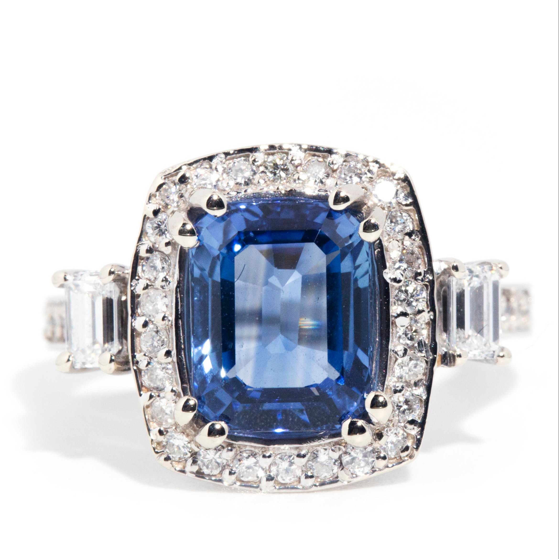 2406 · 3.53 Carat Sapphire & 0.68 Carat Diamond Ring