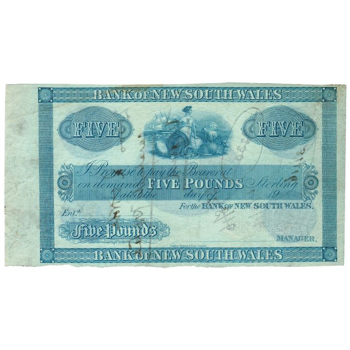 19-- Bank of NSW  5 Specimen