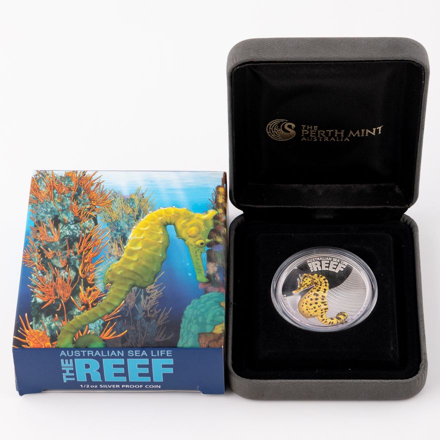 Elizabeth II, Perth Mint - Australian Sea Life, The Reef, Fifty Cents , 2010,  FDC