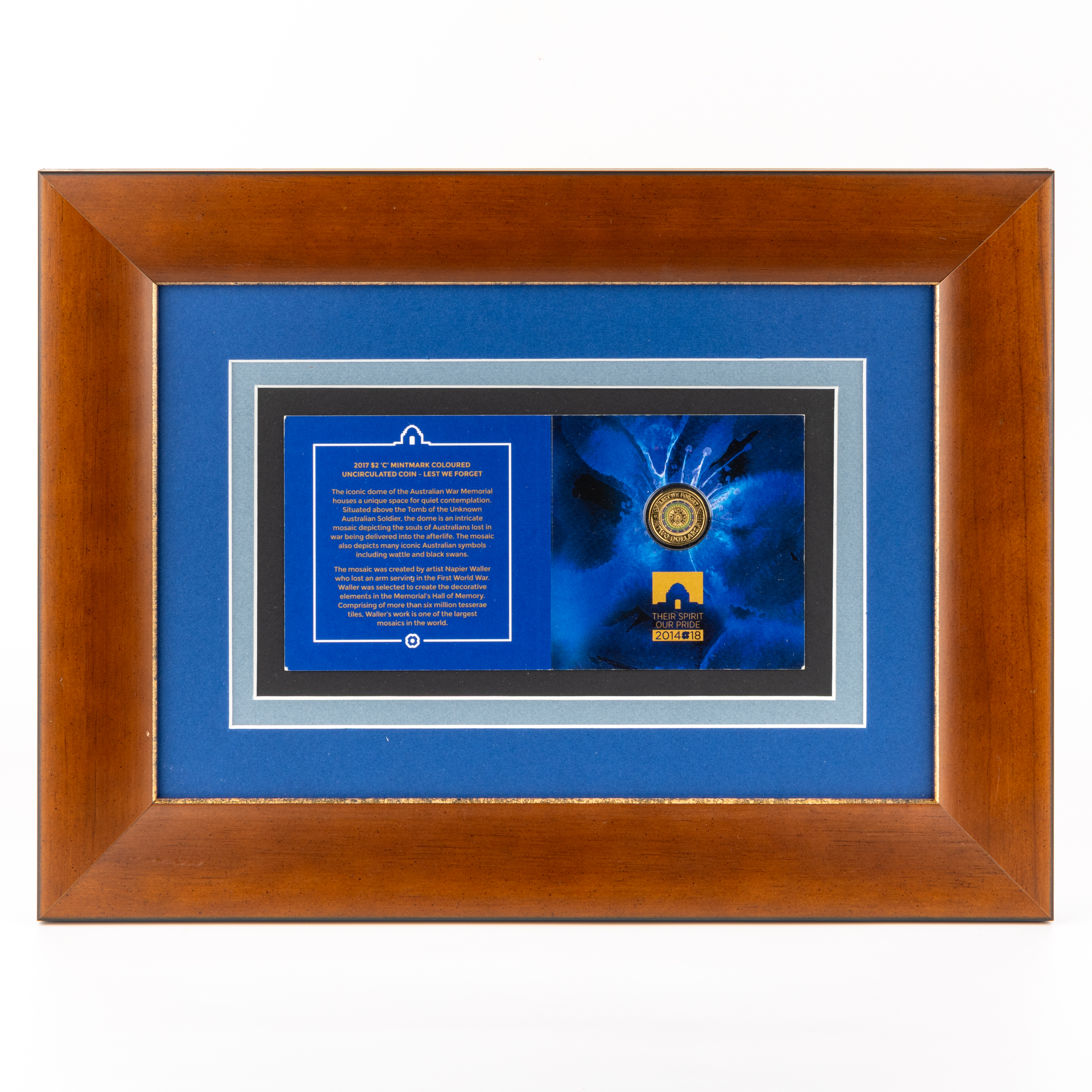 Elizabeth II, Framed Lest We Forget, Two Dollar, 2017-C, UNC