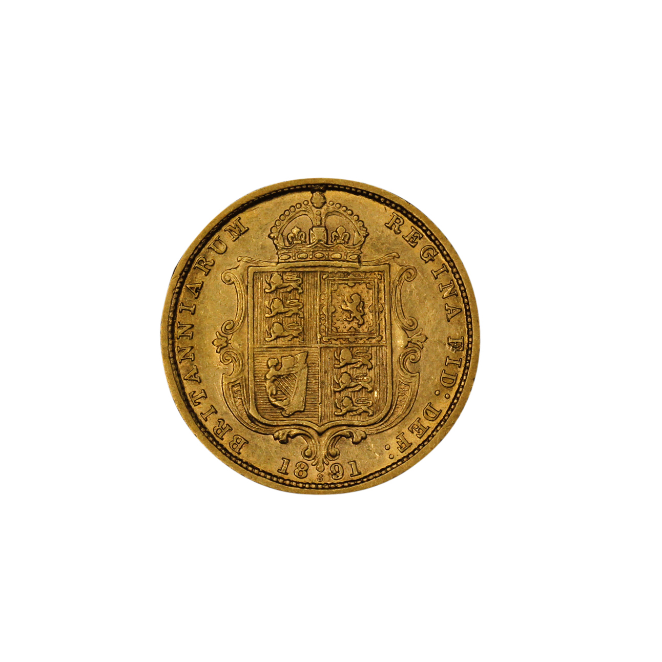 1201. · Victoria, Half Sovereign, 1891-S, VF