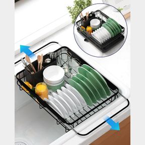 KITSURE DISH DRYING RACK- SPACE-SAVING DISH RACK, DISH RACKS FOR KITCHEN COUNTER AND SINK, IN SINK DISH DRYING RACK WITH A CUTLERY