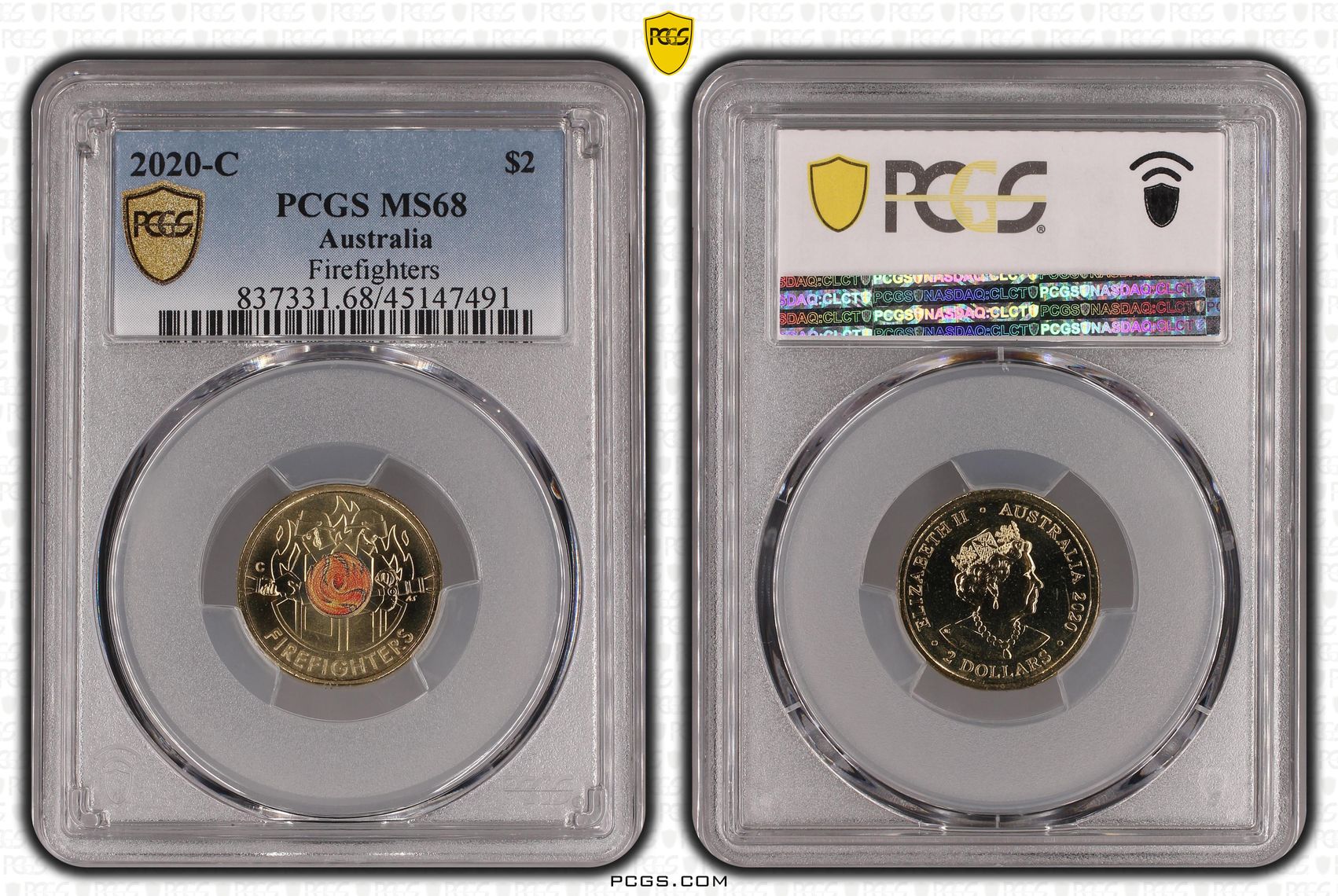 469 · Firefighters Colorized , Two Dollar, 2020-C, PCGS MS68