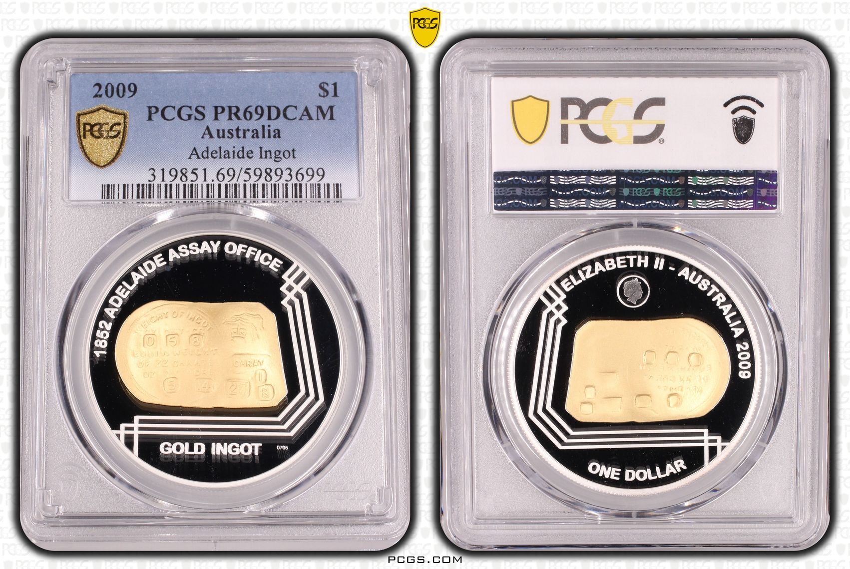 Adelaide Ingot, One Dollar, 2009, PCGS PR69DCAM