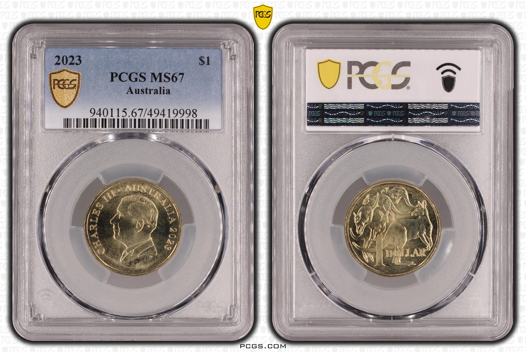 333 · One Dollar, 2023, PCGS MS67