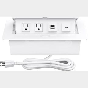 POP UP OUTLETS WITH PD 30W USB PORTS, RECESSED HIDDEN COUNTERTOP OUTLET CONNECTIVITY BOX, CONFERENCE TABLE POWER HUB POWER STRIP P