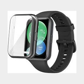 Full Coverage Soft Bumper TPU Protective Case for Huawei Watch Fit - Black - Bar 9902024777061-51748/8794
