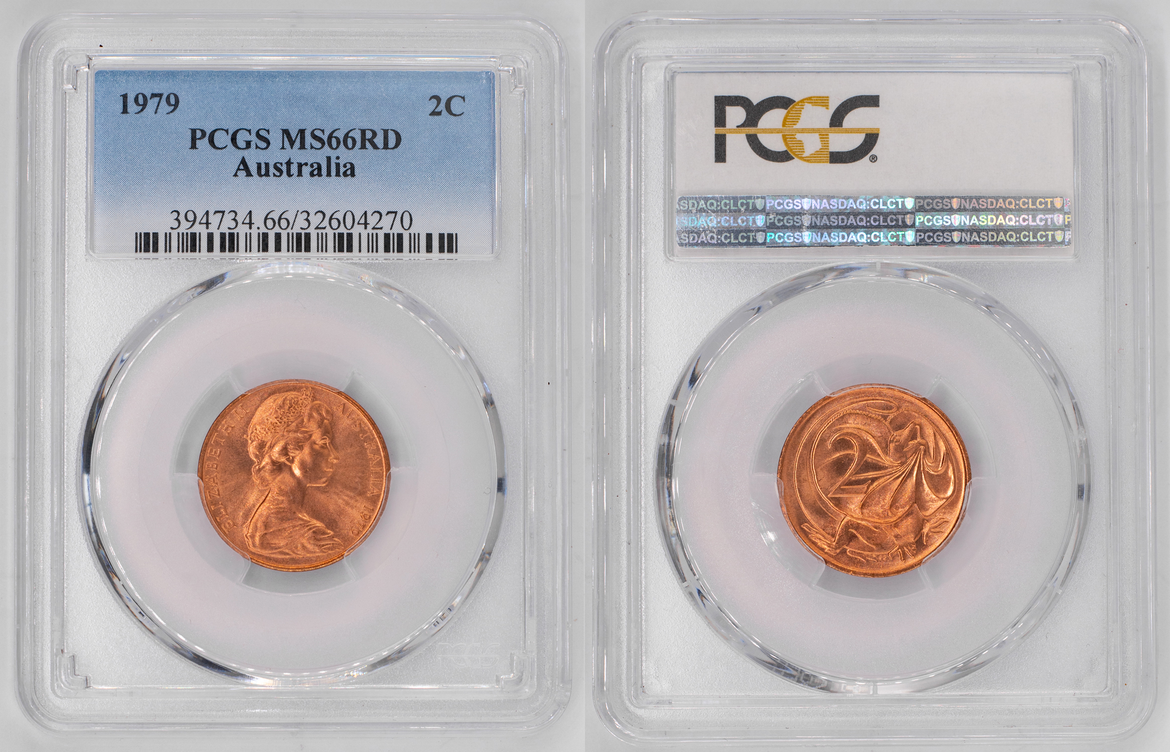 Elizabeth II, Two Cent, 1979, PCGS MS66RD