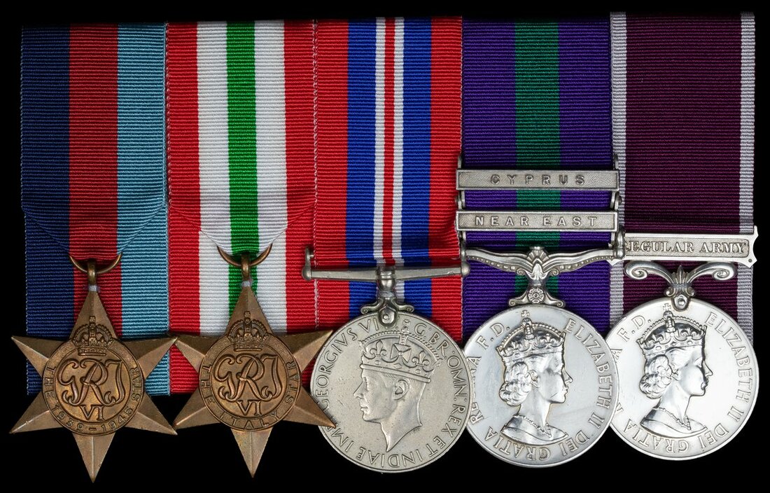 The Regimentally interesting group five awarded to Staff Sergeant R.P ...