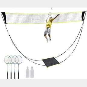 KIKILIVE PORTABLE BADMINTON NET WITH STAND CARRY BAG, FOLDABLE VOLLEYBALL TENNIS BADMINTON NET RACK EASY SETUP FOR FOR OUTDOOR/IND