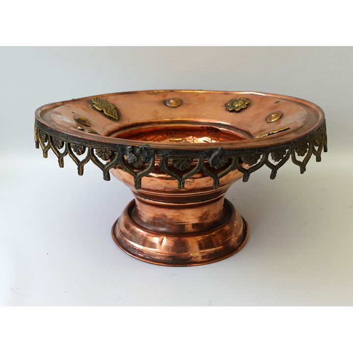 COPPER AND BRASS PEDESTAL