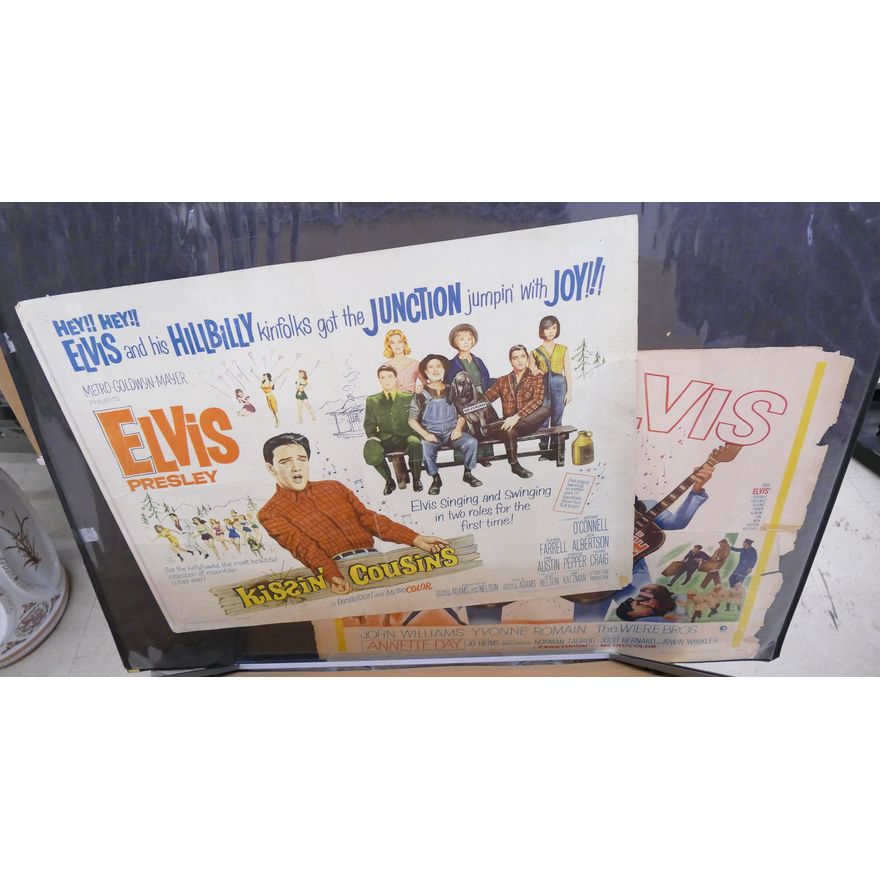3pc Vintage Elvis Movie Posters- AS IS- 22x28''