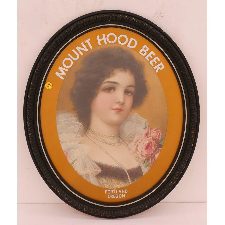 Antique Mount Hood Beer Advertisement Lithograph.
