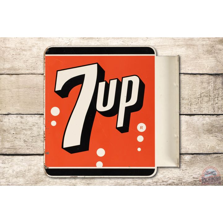 1963 7up Tin Flange Sign