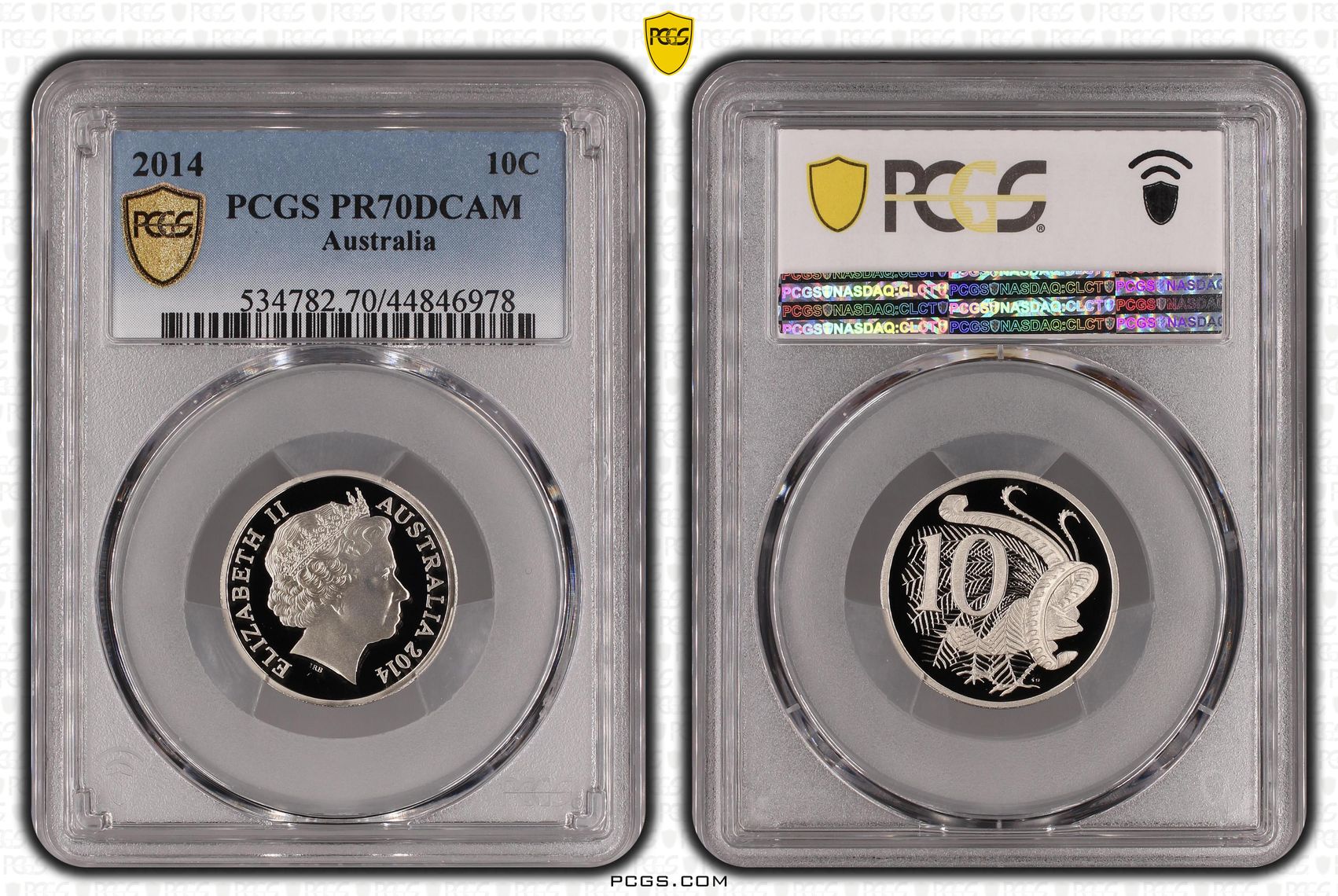 456 · 2014 Australia Ten Cent, 10c PCGS - PR70DCAM POP 49/0 -978