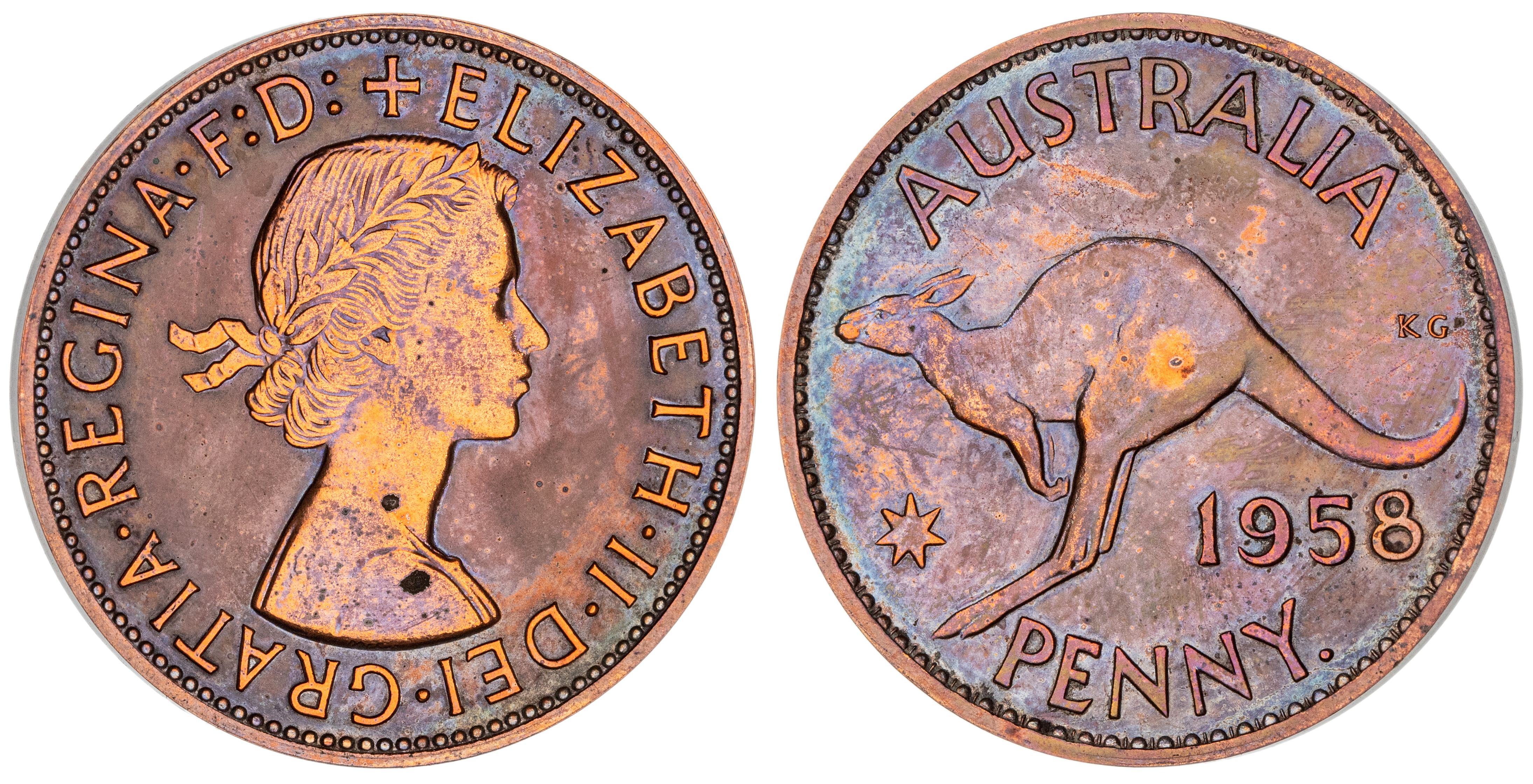 Elizabeth II, Penny, 1958-Y., aFDC