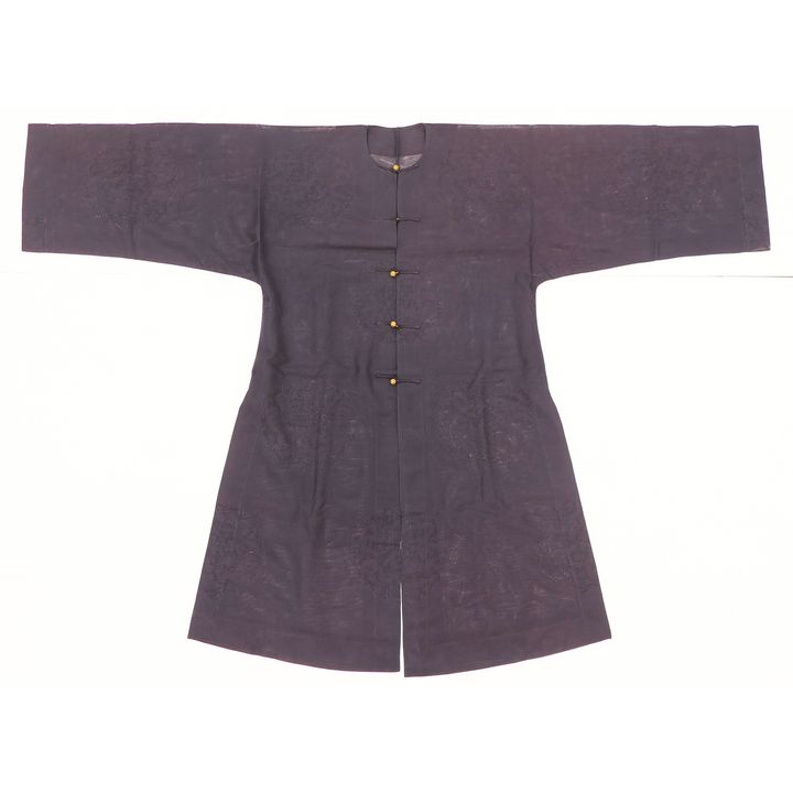 Chinese Qing Silk Brocade Dragon Robe