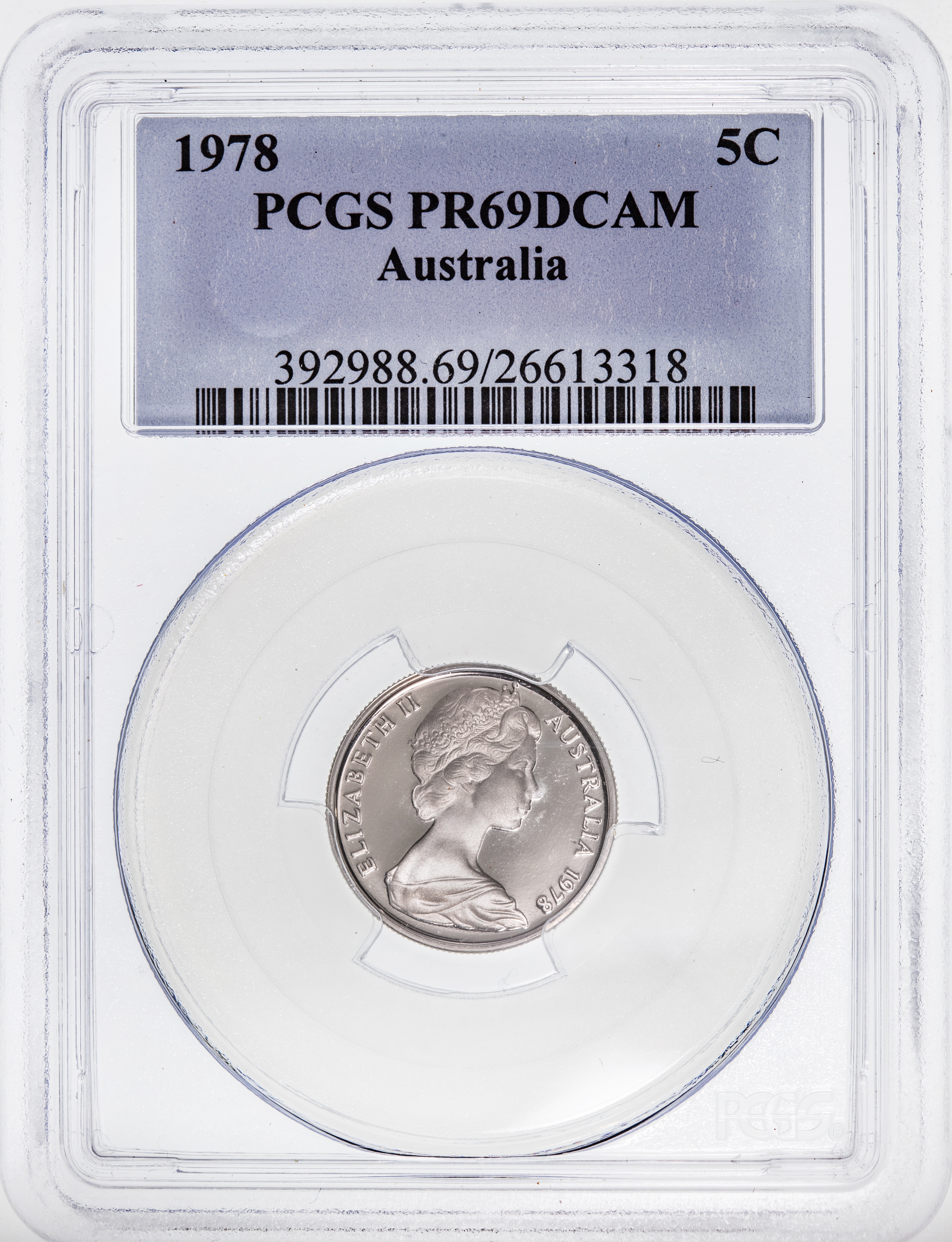 Five Cent, 1978, PCGS PR69DCAM