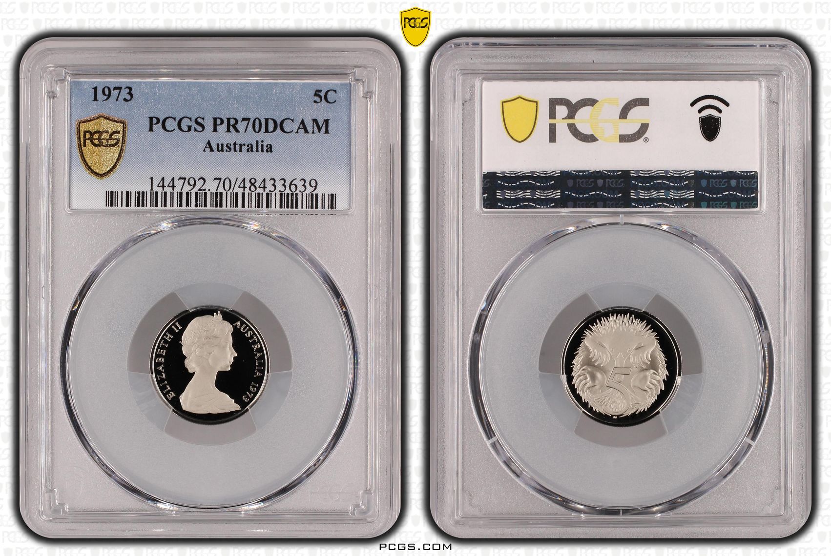 Elizabeth II, POP 9/0, Five Cent, 1973, PCGS PR70DCAM