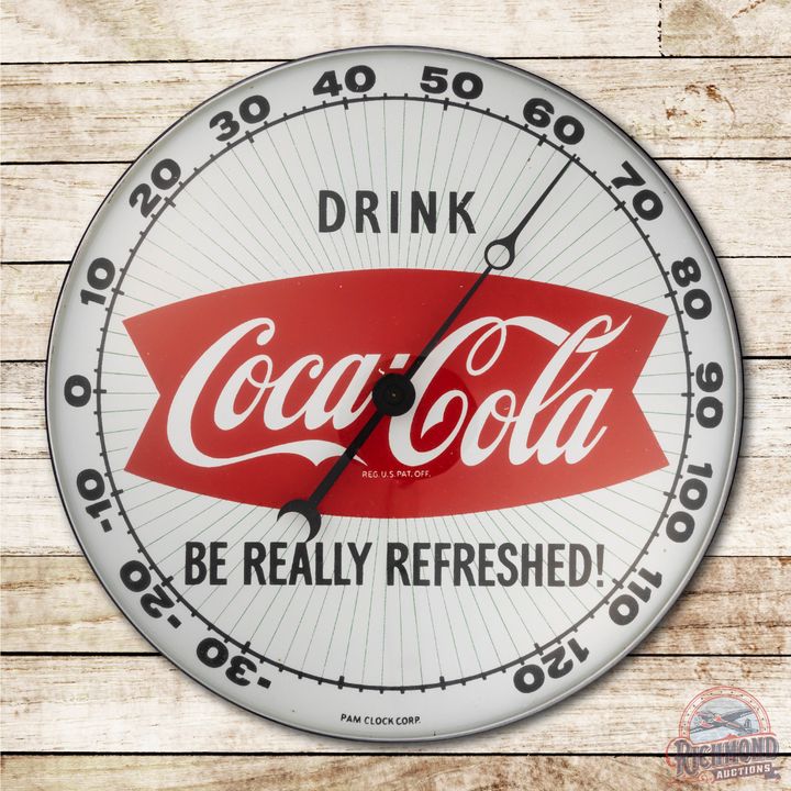 12" Drink Coca Cola Be Really Refreshed PAM Thermometer Sign