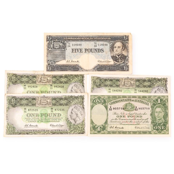Coombs/Wilson, One Pound, 1952 -1961,  F - gEF