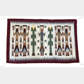Yei With Corn Navajo Textile By Louise White